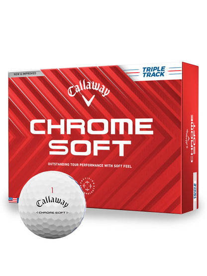 Callaway 2024 Chrome Soft Triple Track 12pk - White