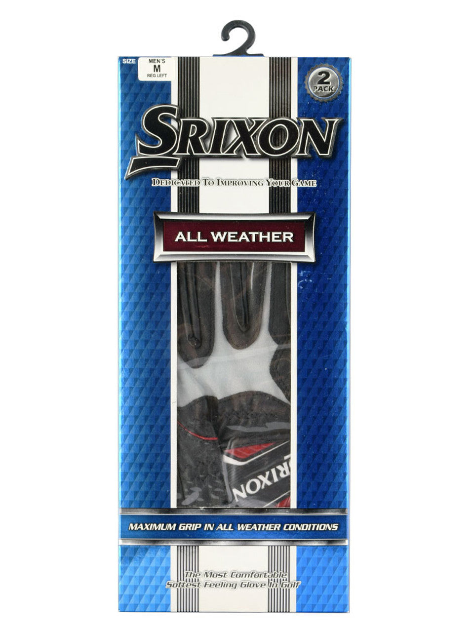 Srixon All Weather Pack Of 2 Golf Gloves - Black